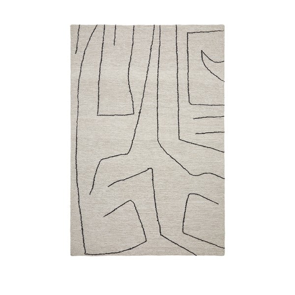 Bézs kézi szövésű gyapjú szőnyeg 200x300 cm Spati – Kave Home