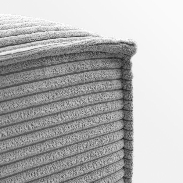 Blok világosszürke kordbársony lábtartó - Kave Home-image-1