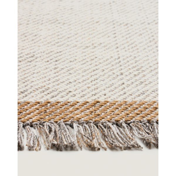 Krémszínű kézi szövésű gyapjú szőnyeg 200x300 cm Brina – Kave Home-image-3