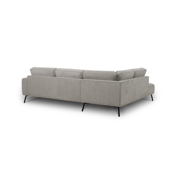 Szürkésbézs zsenília sarokkanapé (bal oldali-L alakú) Amsterdam – Scandic-image-3