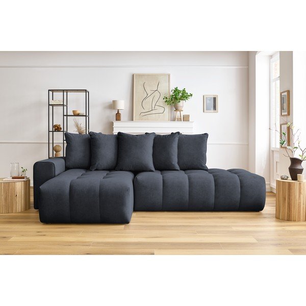 Sötétkék sarokkanapé (bal oldali) Mont-Blanc – Bobochic Paris-image-1