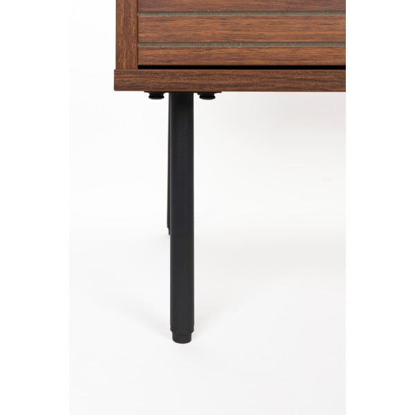 Barna szekrény diófa dekorral 80x130x40 cm Stripes – White Label-image-4