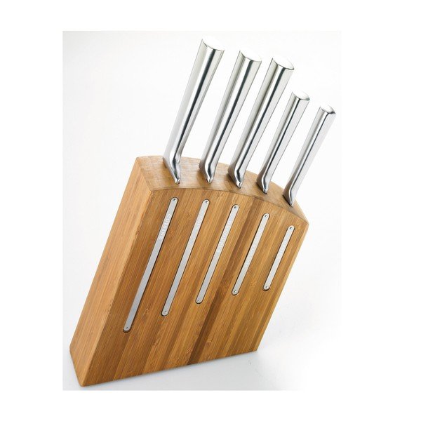 Bambusz késtartó 5 db késsel - Jean Dubost-image-1