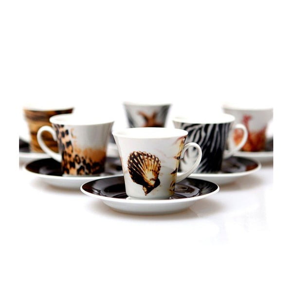 Tengeri Világ 6 db-os porcelán teáscsésze szett, 80 ml - Kutahya-image-1