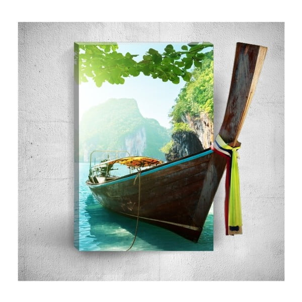 Tropical Boat Voyage 3D fali kép, 40 x 60 cm - Mosticx