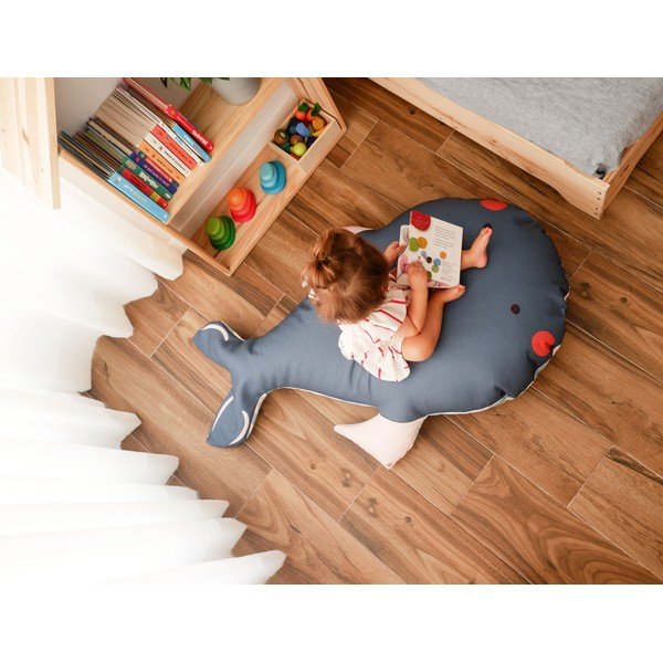 Szürke gyerek babzsák Whale – The Wild Hug-image-3