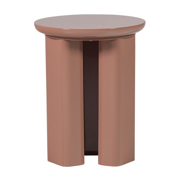 Fényes kerek tárolóasztal ø 40 cm Orivo – WOOOD-image-3