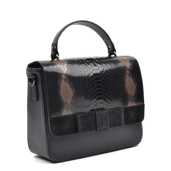 Andrea fekete bőr kézitáska - Mangotti Bags-image-3