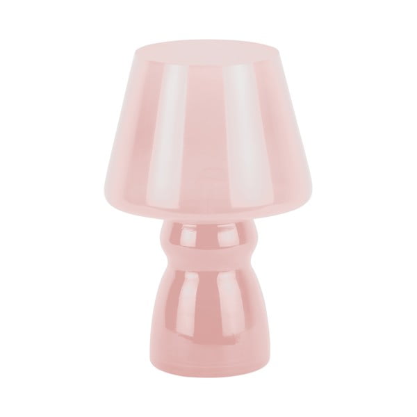 Világos rózsaszín LED asztali lámpa üveg búrával (magasság 25,5 cm) Classic – Leitmotiv