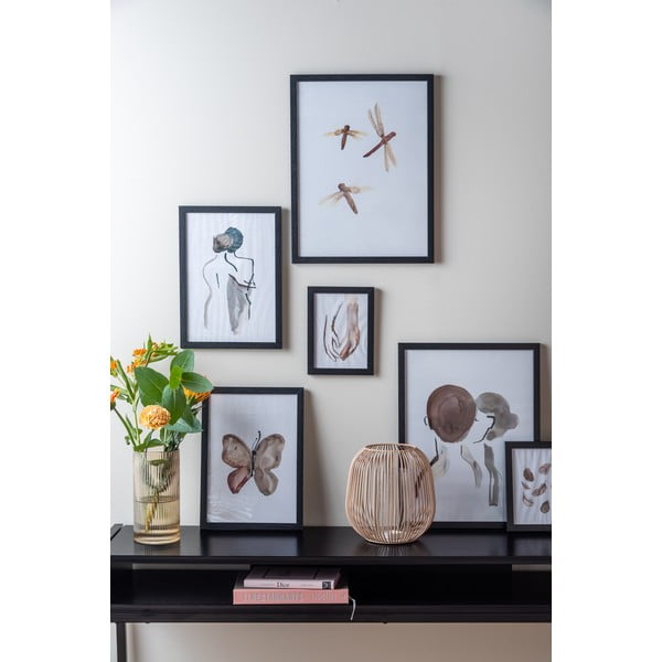 Lantern világosbarna asztali lámpás, magasság 15,5 cm - PT LIVING-image-1