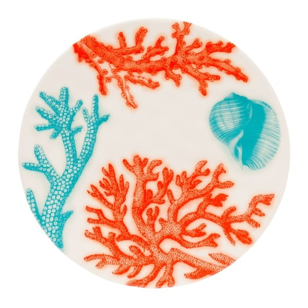 Coral melamin mintás tányér - Navigate