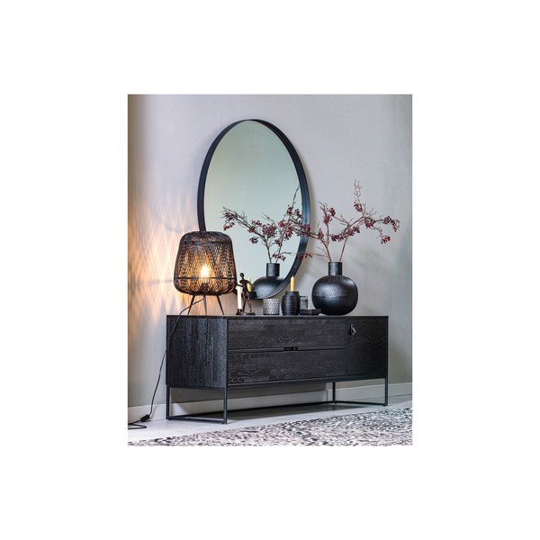 Moza fekete asztali lámpa bambuszból, ø 36 cm - WOOOD-image-2