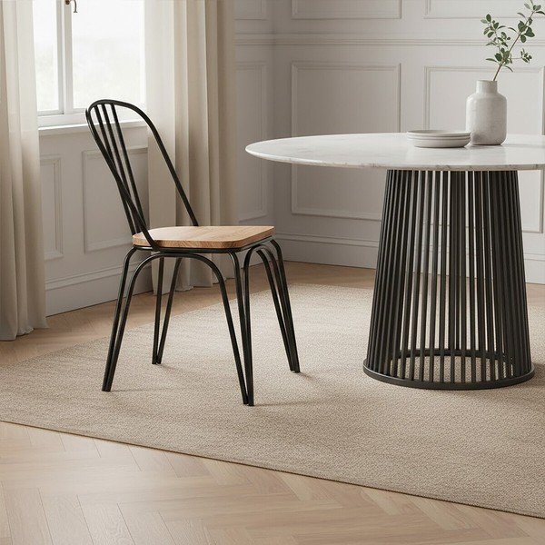 Fekete szilfa étkezőszék District – Premier Housewares-image-3
