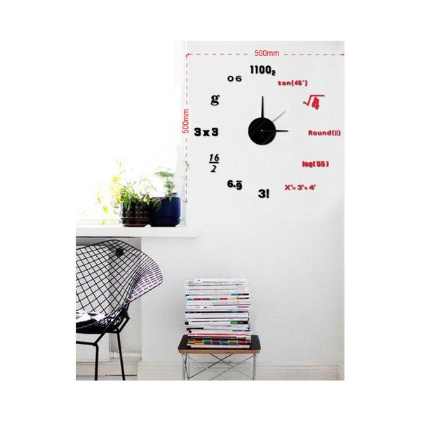 Math falmatricás falióra, ⌀ 50 cm - Mauro Ferretti-image-1