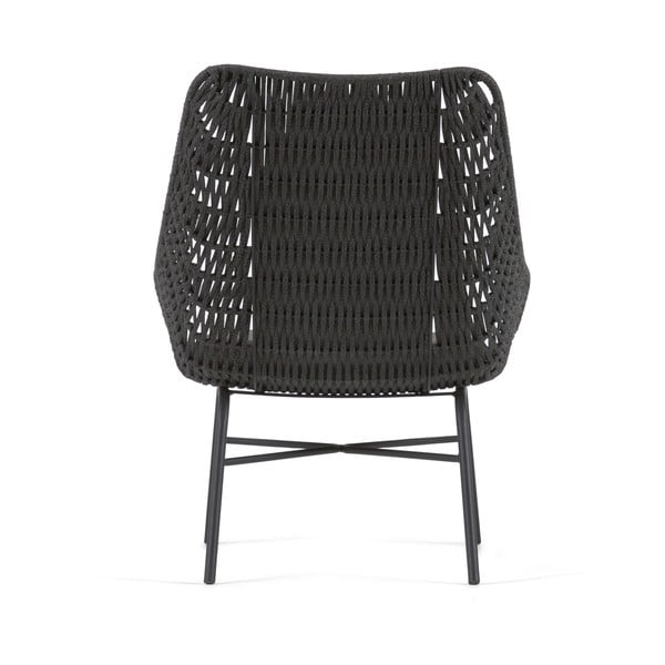 Abeli fekete kézzel készített kültéri fotel - Kave Home-image-3