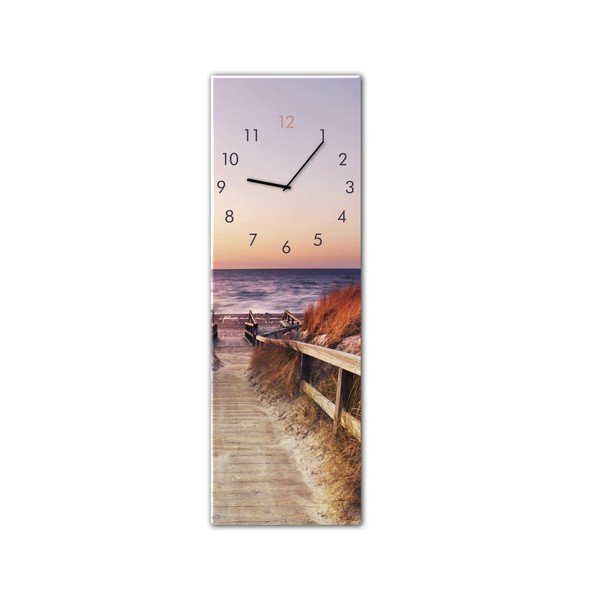 Glassclock Sunset falióra, 20 x 60 cm - Styler