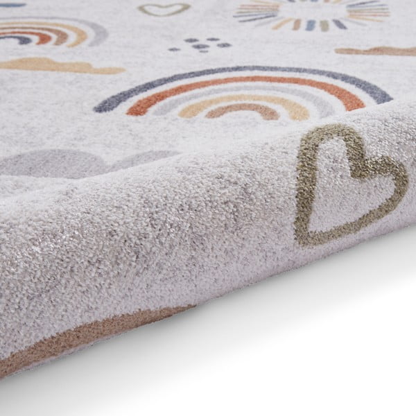 Krémszínű gyerek szőnyeg 80x150 cm Vida Kids Rainbow – Think Rugs-image-4
