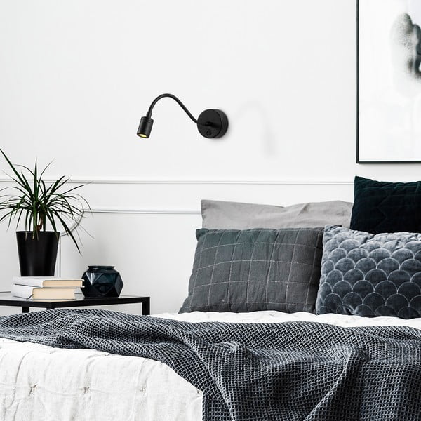 Fekete LED fali lámpa Reading – Opviq lights-image-1