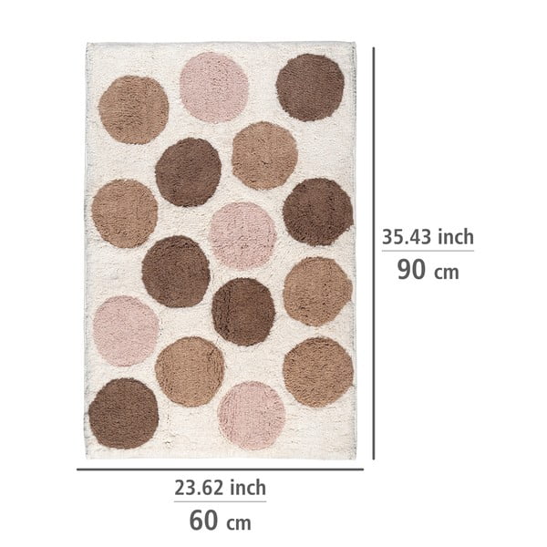 Barna-bézs bio pamut fürdőszobai kilépő 60x90 cm Tibet – Wenko-image-4