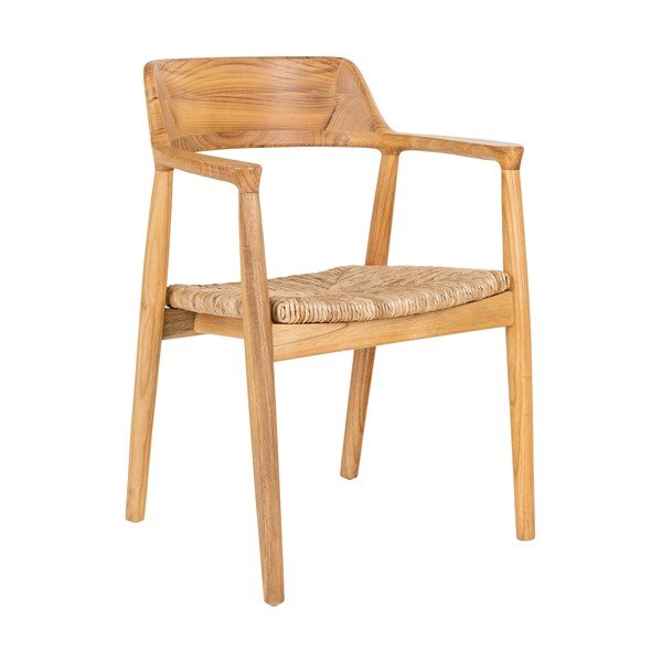 Natúr színű tömörfa karfás étkezőszék Getafe – House Nordic