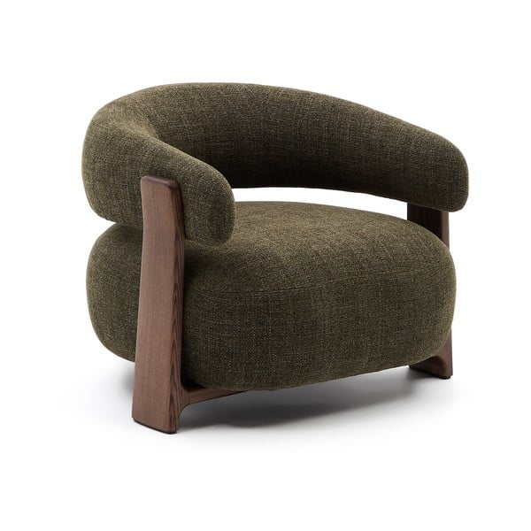 Zöld zsenília fotel Granite – Kave Home