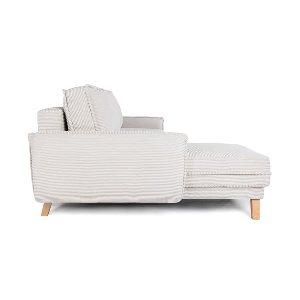 Bézs kordbársony kinyitható sarokkanapé (variálható) Tori – Bonami Selection-image-3