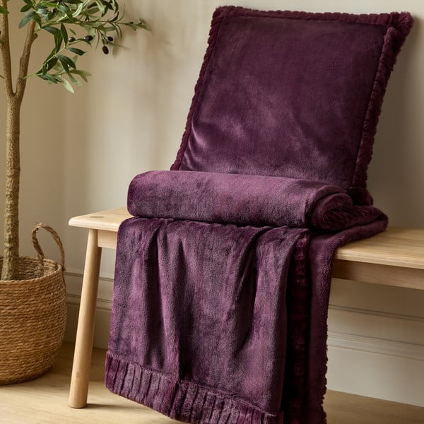 Mikroplüss díszpárna 55x55 cm Velvet and Faux Fur – Catherine Lansfield-image-3