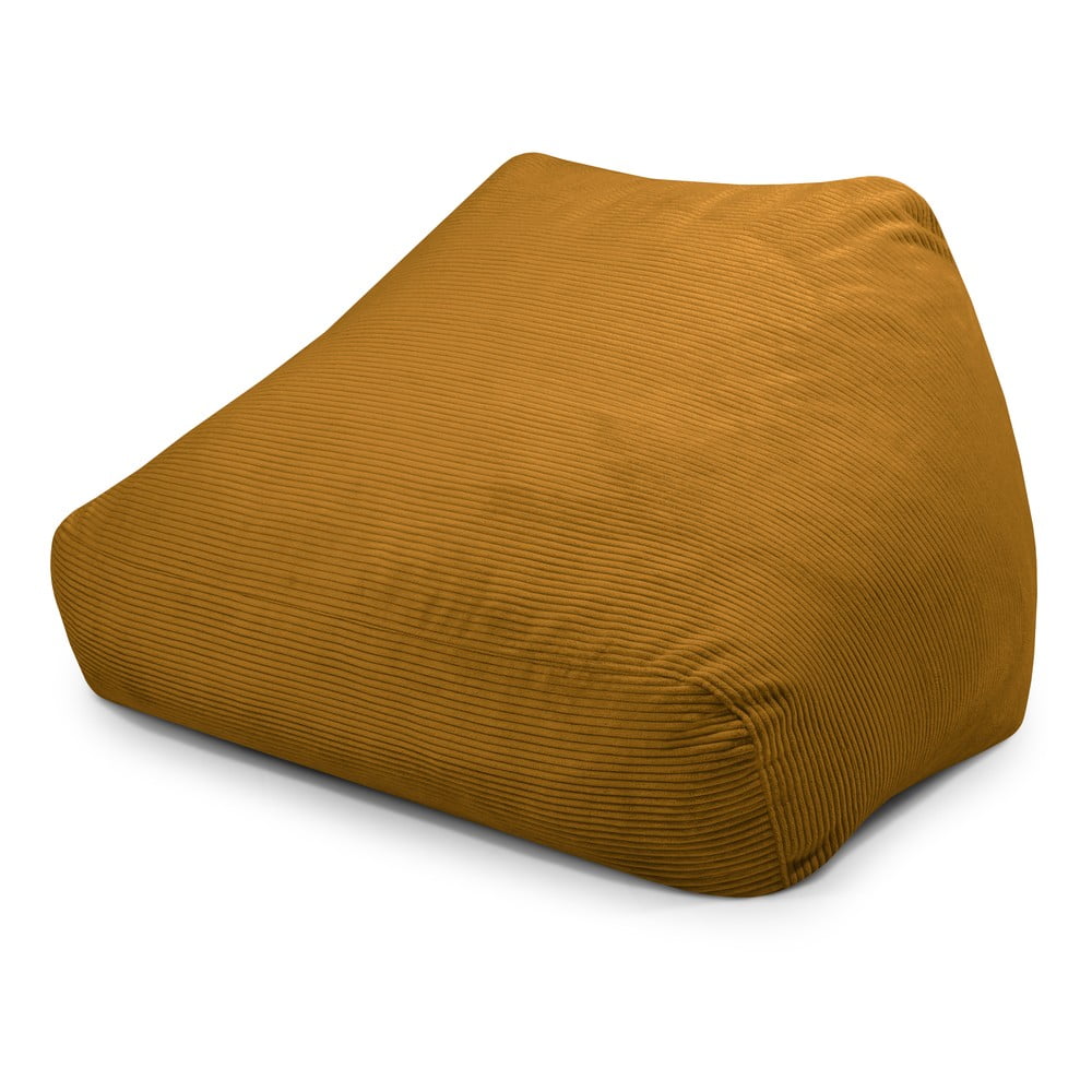 Mustársárga kordbársony babzsákfotel Sofa Snug  SLOWDOWN