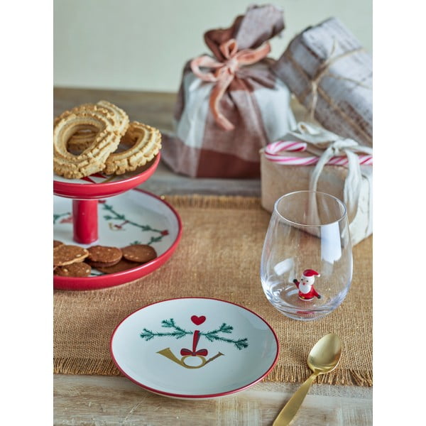 Krémszínű agyagkerámia desszertes tányér készlet karácsonyi mintával,  2 db-os, ø 16 cm Yule – Bloomingville-image-2