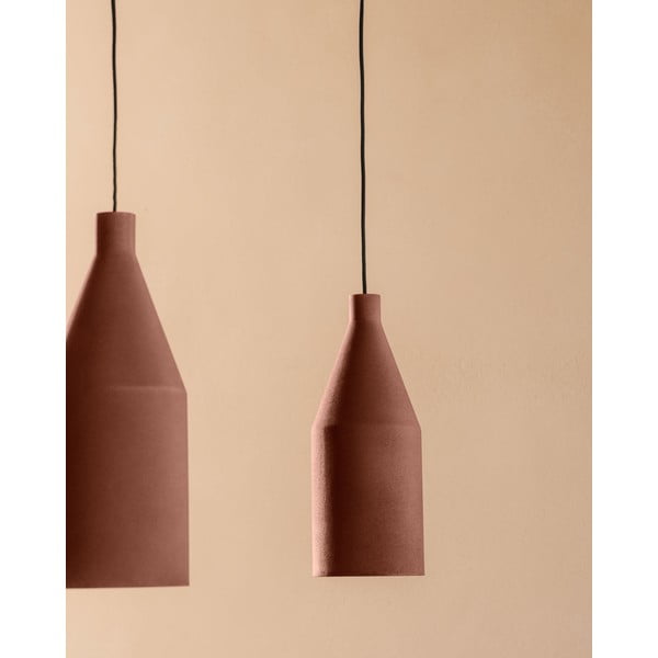 Terrakotta színű függőlámpa fém búrával ø 15 cm Peralta – Kave Home-image-2