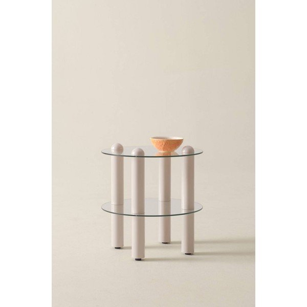 Üveg kerek tárolóasztal ø 48 cm Egan – Jotex-image-1