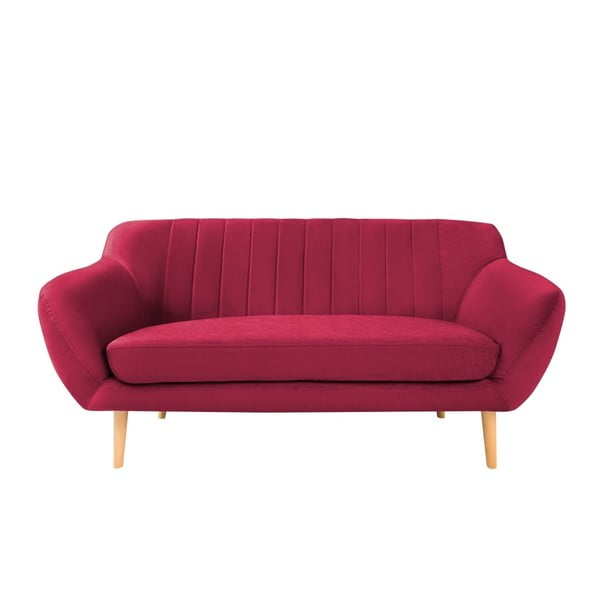 Sardaigne sötét rózsaszín bársony kanapé, 158 cm - Mazzini Sofas