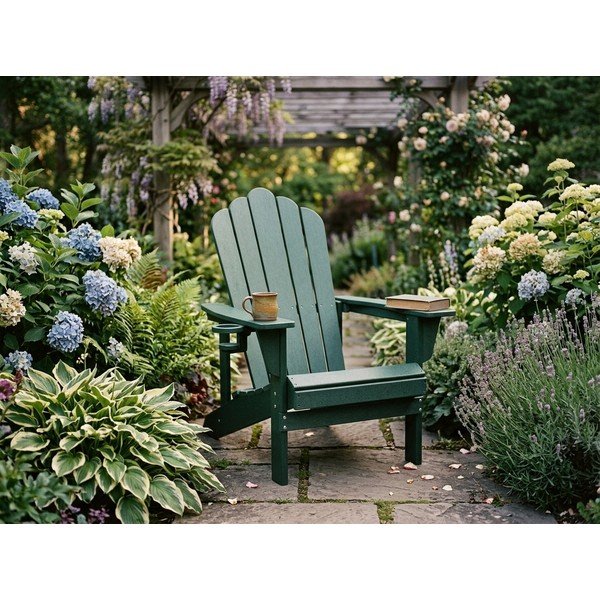 Zöld műanyag kerti fotel Adirondack – Bonami Selection-image-1