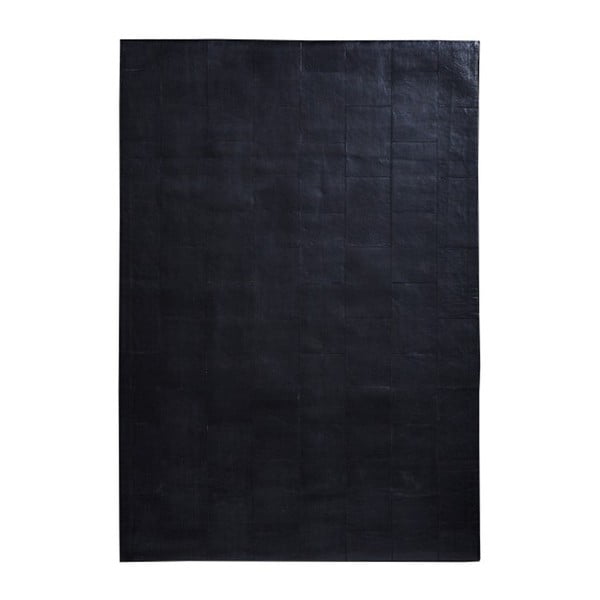 Athens fekete szőnyeg valódi bőrből, 120 x 180 cm - Fuhrhome