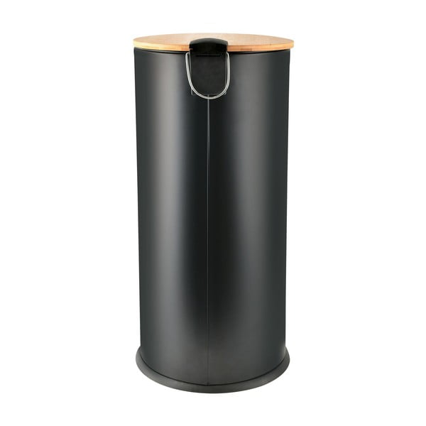 Matt fekete acél pedálos szemetes 30 l   Adonis – Spirella-image-4