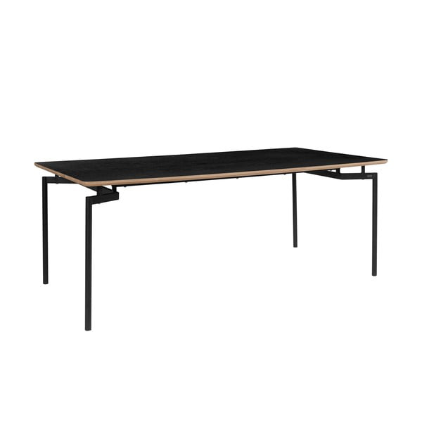 Fekete étkezőasztal 100x200 cm Alto – Støraa-image-1