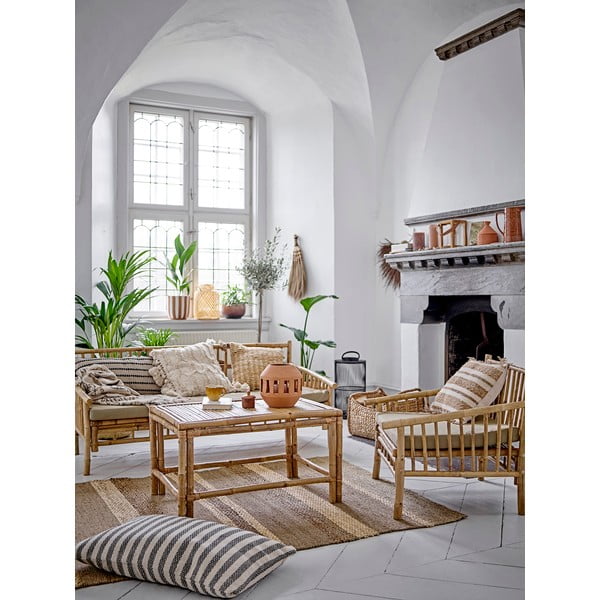Bézs-natúr színű bambusz kerti kanapé Sole – Bloomingville-image-1