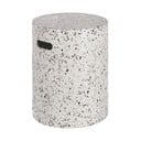 Jenell fehér beton kerti tárolóasztal, ⌀ 35 cm - Kave Home