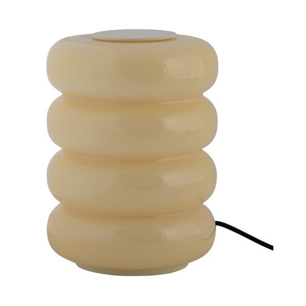 Világossárga üveg LED asztali lámpa (magasság 16,5 cm) Aro – Leitmotiv