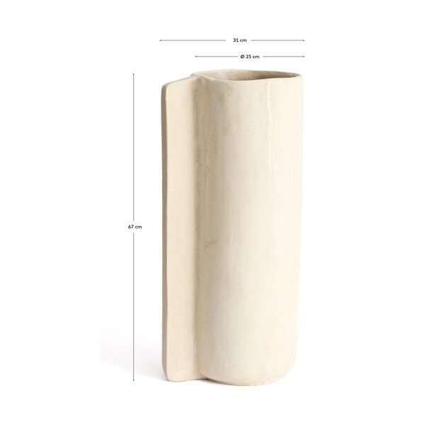 Krémszínű papírmasé magas váza (magasság 67 cm) Mireni – Kave Home-image-4