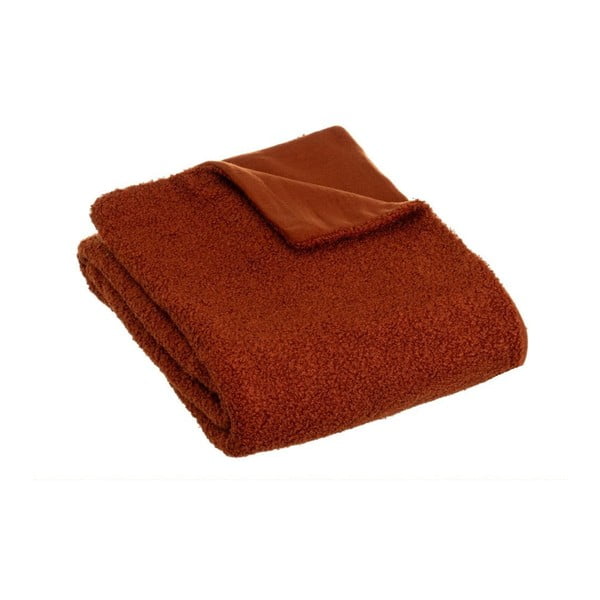 Téglavörös sherpa takaró 130x160 cm Sherpa Bouclé – Casa Selección