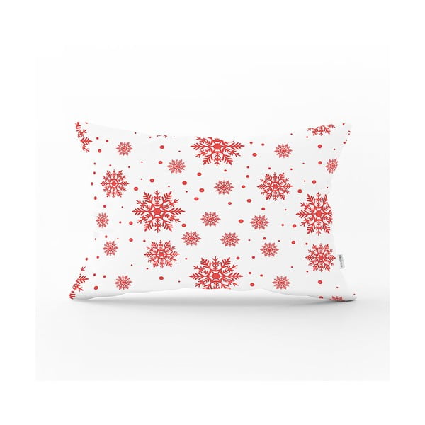 Red Snowflakes karácsonyi párnahuzat, 35 x 55 cm - Minimalist Cushion Covers