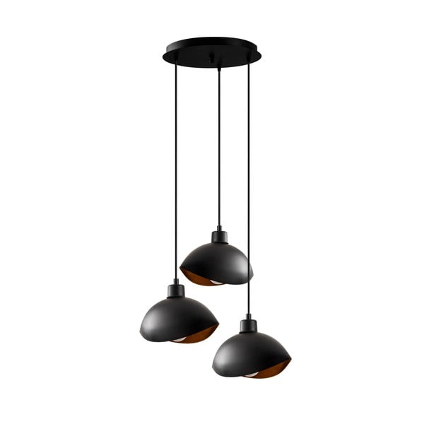Fekete függőlámpa fém búrával ø 50 cm Sivani – Opviq lights-image-3