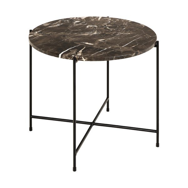 Kerek tárolóasztal márvány asztallappal ø 52 cm Avila – Actona