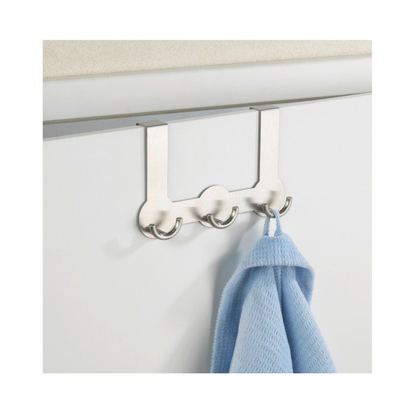 Rondo ezüstszínű, 3 akasztós fogas ajtóra - Wenko-image-2