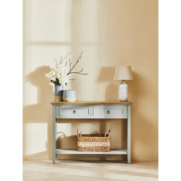 Szürke paulownia konzolasztal 34,5x99 cm Henley – Premier Housewares-image-1
