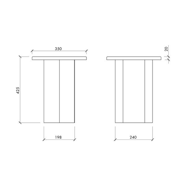 Fém kerek tárolóasztal ø 35 cm Sato – noo.ma-image-3