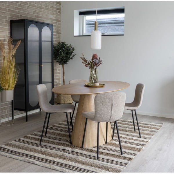 Étkezőasztal kőrisfa dekoros asztallappal 90x160 cm Bolton – House Nordic-image-1