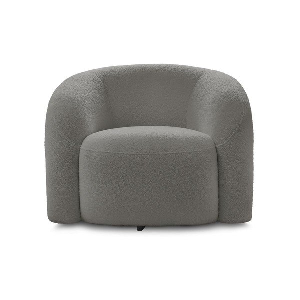 Szürke forgó buklé fotel Elina – Bobochic Paris-image-3