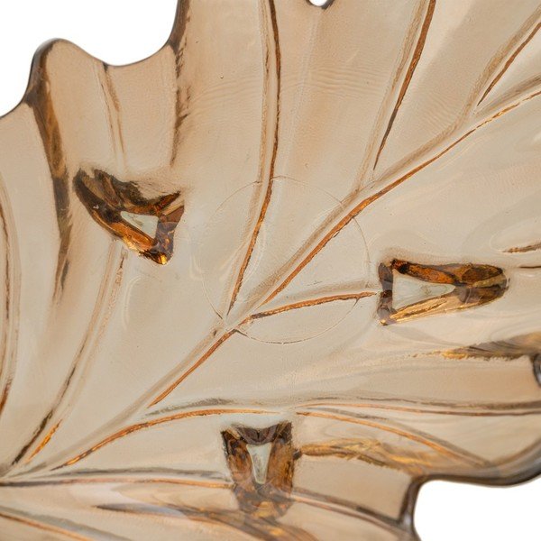 Üveg dekoratív tálca 19,5x35 cm Leaf – Ixia-image-4
